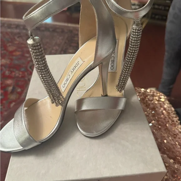 Jimmy Choo Silver Women's Heels - Picture 7 of 7